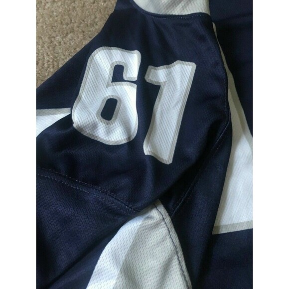 Under Armour Men's Blue White Jersey Shirt EAGLES Number 61 Size Large - Picture 9 of 10